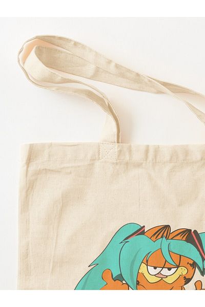 w house Gusseted Cloth Shoulder Bag 09969 - Hatsune Miku Garfield
