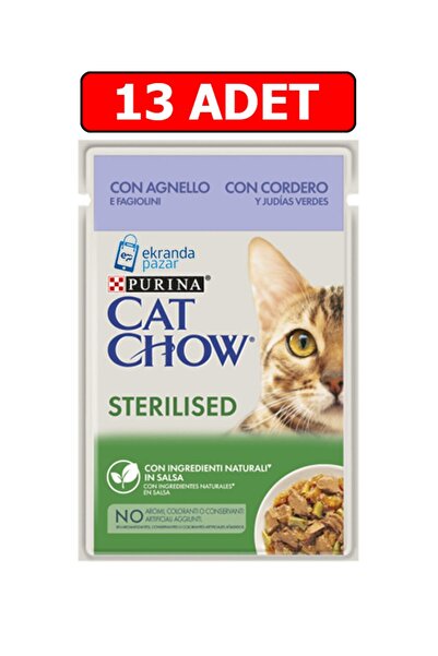 Cat Chow Cat Chow Sterilised Kuzu Etli Ve Yeşil Fasulyeli Kısırlaştırılmış Ke...