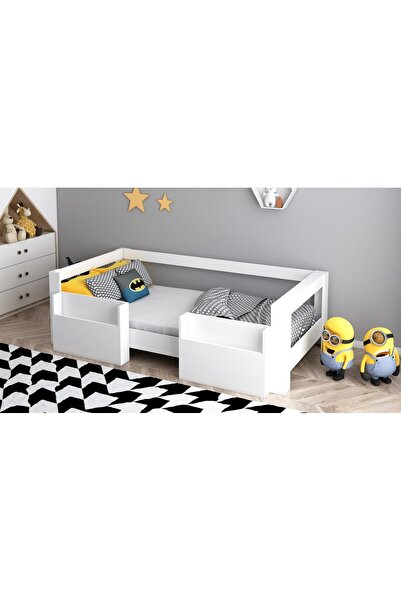 Lullaby Montessori Çocuk Yatak 90x190 Yatak Uyumlu M2-beyaz Karyola Montesori...