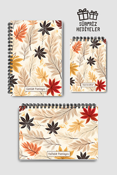 Eldesen Tasarım 3'lü Planlama Seti, Günlük Planlayıcı, Haftalık Planlayıcı, Y...