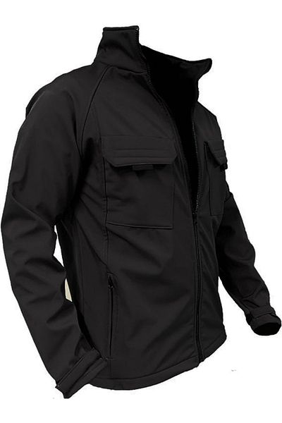 GENIUS STORE Store Men's Softshell Sports Coat with Fleece Water and Windproof Pocket Outdoor Combat Coat