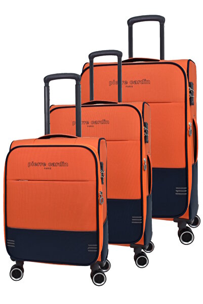 Pierre Cardin Ultra Light Hafif Lüx Kumaş 3'lü Valiz Seti PC8200