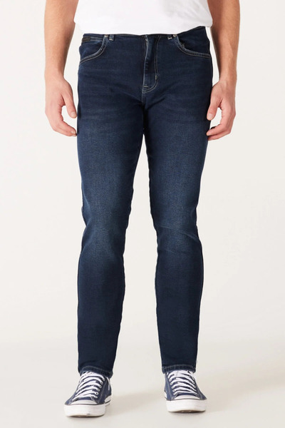 WRANGLER Slim Fit Texas Regular Waist Dark Blue Men's Jeans