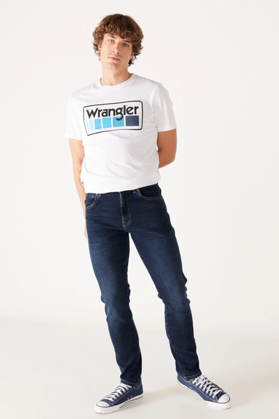 WRANGLER Slim Fit Texas Regular Waist Dark Blue Men's Jeans