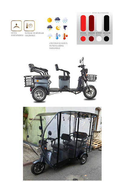 Motor Marketim Stmax Elit 940 - Üç Tekerli Motor Brandası - Siyah