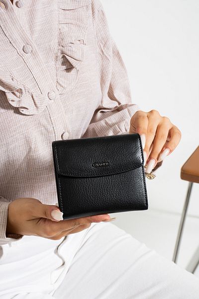 Grande Granda 2614 Genuine Leather Women's Wallet Multi-Compartment Stylish Design Black