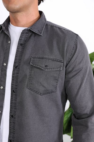ENZİM JEANS Ανδρικό πουκάμισο τζιν που πλένεται