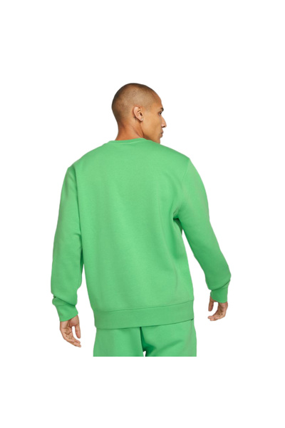 Nike M Nsw Club Crw Bb Erkek Yeşil Günlük Stil Uzun Kollu Sweat BV2662-362