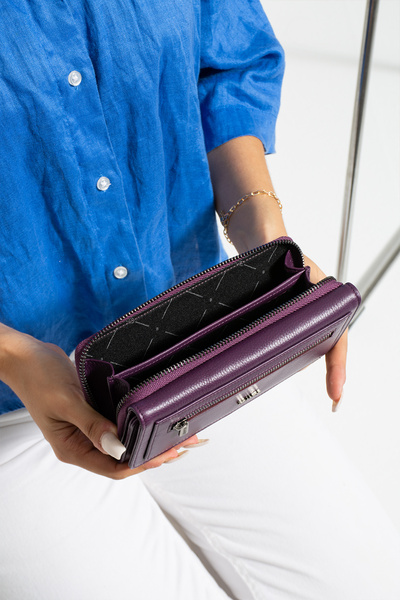 Grande 2636 Genuine Leather Women's Card Holder, Paper & Coin Compartment Model Stylish Card Holder Wallet DAMSON