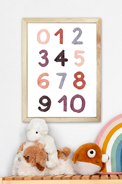 Tooall Πίνακας με αριθμούς 30x40 Παιδικό Δωμάτιο με Ξύλινο Πλαίσιο