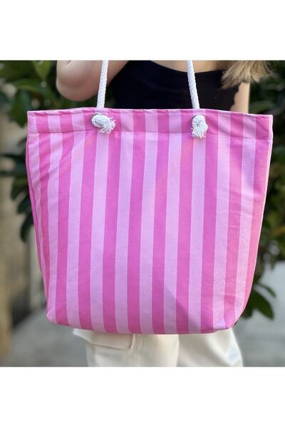 Bonika Yumuşak Saplı Fermuarlı Konfor Modeli Büyük Boy Desenli Yazlık El Kol ...