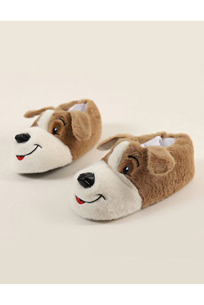 CEYDA SHOES Unisex Dog Figured Λούτρινες Παντόφλες Home Παντόφλες Home Boots