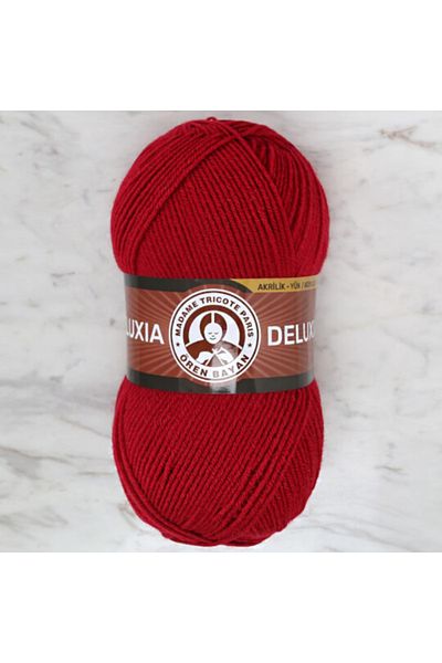 Ören Bayan Deluxia Hand Knitting Thread 100 gr Color 034 Flag Red