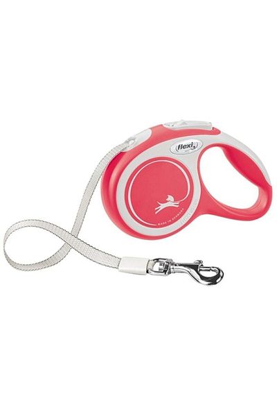 Flexi New Comfort Automatic Stripe Dog Walking Leash L Red 5 M