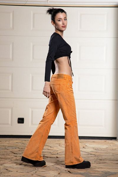 Kutaf Velvet Flare Pants