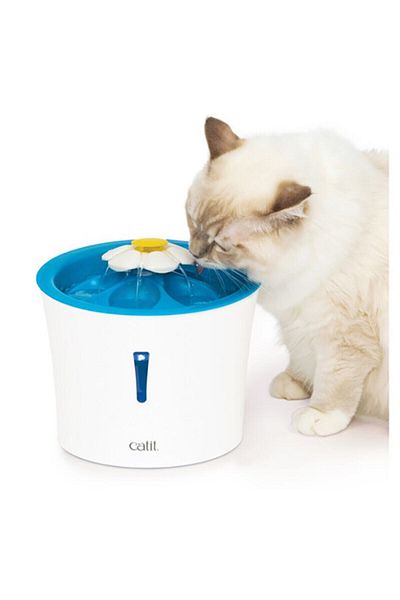 Catit كوب ماء للقطط مع أضواء LED باللون الأزرق بسعة 3 لتر
