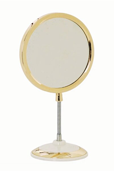gaman Gold 5inç Akrobatik 360° Esnek Gövdeli Makyaj Aynası Büyüteçli Ayna Dekoratif Masaüstü Ayna AYN148