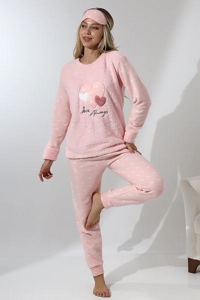 Wordex Set de pijamale pentru femei Fwn 5003 Plush Welsoft Fleece Winter Soft