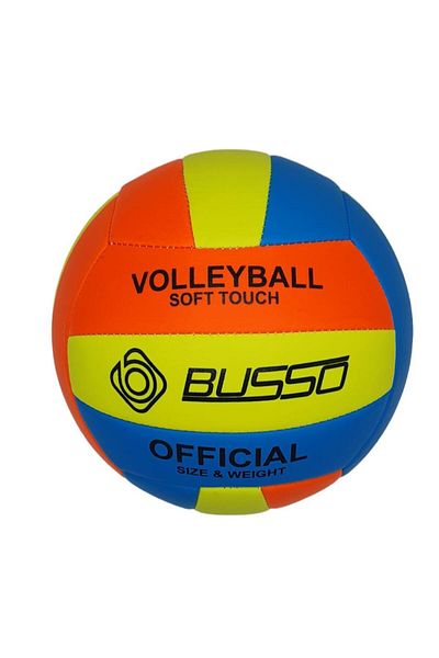 BUSSO SOFT TOUCH VOLLEYBALL (YELLOW-ORANGE-BLUE)