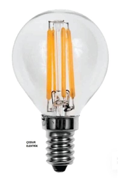 Osaka Light 4w = 40w Eşdeğer 6500 Kelvin Beyaz ışık E14 Duylu G45 Flamanlı Şeffaf Top Led Ampul 460 Lm E Enerji