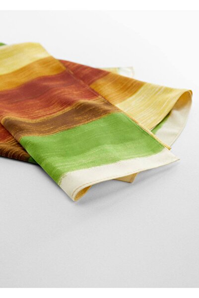 MANGO Woman Çok renk desenli fular