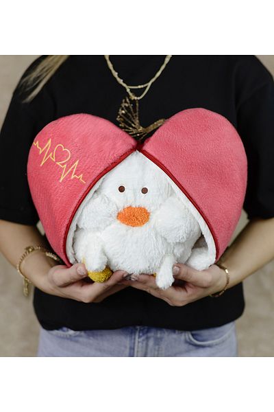 Canestar Special Coated Chick Bag for Lover - Special Design Zippered Closed Heart Feature 20cm