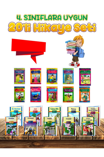 GÖNÜL YAYINCILIK 4. Sınıflara uygun öğretmen tavsiyeli okumayı sevdiren  20'l...