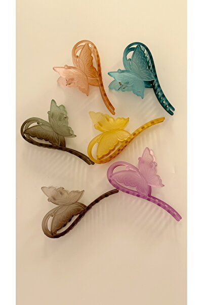 Alâ Atelier cataramă mare transparentă acrilic fluture cataramă verde mat cu ...