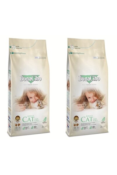 BonaCibo Kuzu Etli Yetişkin Kedi Maması 2 Kg X 2 Paket Toplam 4 Kg