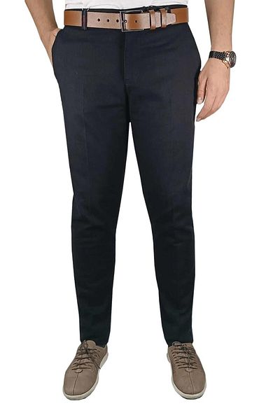 PANT POSİTİVE Ανδρικό παντελόνι από καμβά Bomonti Black Plus Size-6260