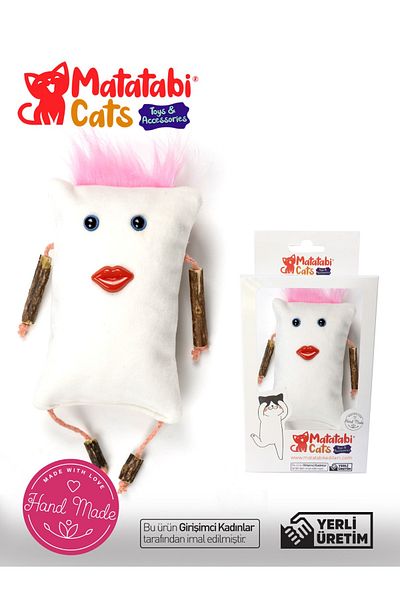 MATATABİ CATS Mrs. Matatabi Natural, Sound, Fabric Cat Toy 12 Cm (Does Not Contain Catnip/Herb)