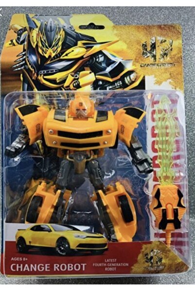 Kristalgift Sarı Turuncu Bumble Bee Dönüşen Oyuncak Robot Araba