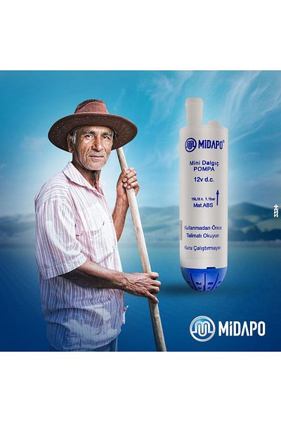 Midapo D.C Midapo Mini Diver Pump with 220-12 Volt Adapter