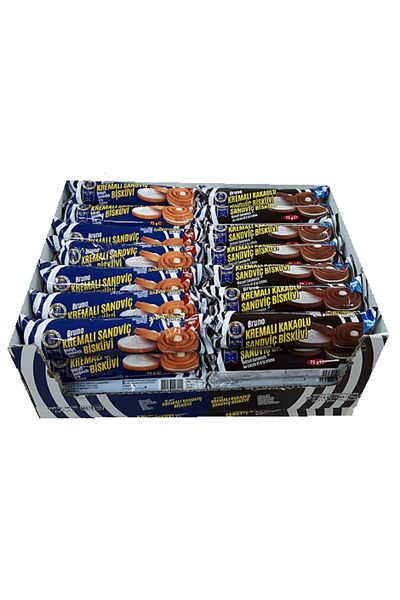 Buono Cream Sandwich Bikini - 75Gr Pack of 42 (21 Pieces of Cocoa + 21 Pieces of Plain)