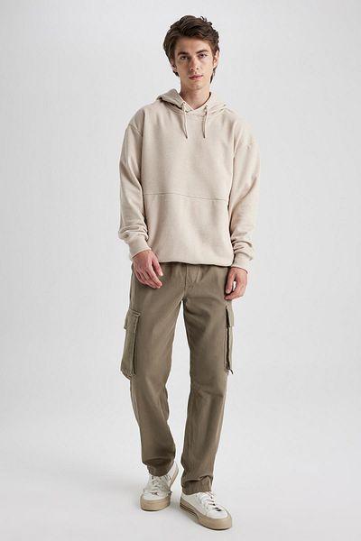 DeFacto Boxy Fit Hooded Pike Sweatshirt