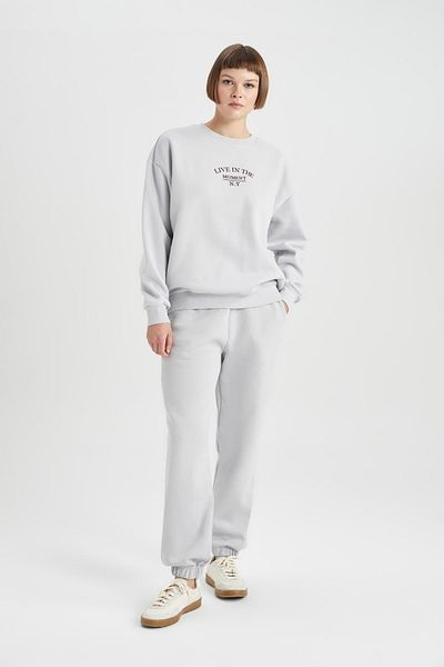 DeFacto Relax Fit Crew Neck Thick Sweatshirt B4447ax23wn