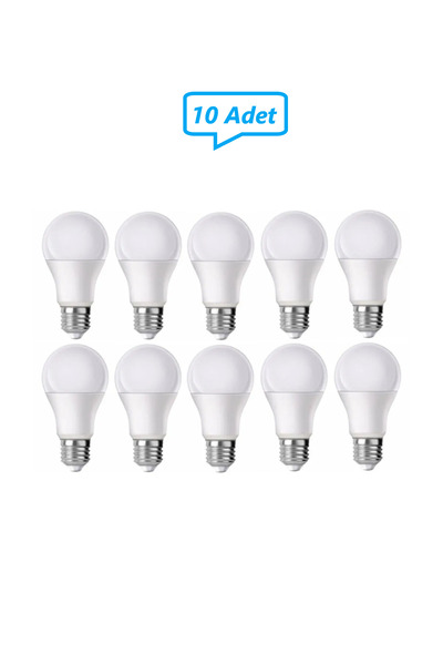 Genel Markalar Ampul Led Beyaz Renk 10'lu Paket 9-10w Tasarruflu Lamba