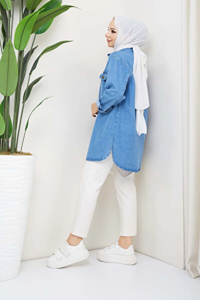 MODA MAÇKA PARK ΓΥΝΑΙΚΕΙΟ ΤΖΙΝ ΠΟΥΚΑΜΙΣΟ ΤΖΙΝ CASUAL ΜΟΥΧΑΛΙ ΠΑΛΤΟ