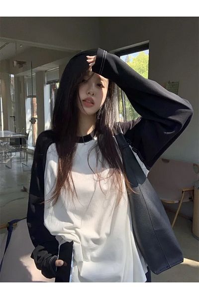 Köstebek Casual Streetwear Raglan μανίκια Λευκό Unisex φούτερ
