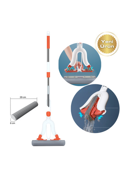 Yui Varivas TB2030 Kelebek Sıkma Mekanizmalı Sünger Paspas Mop (YUI Türkiye Garantili)