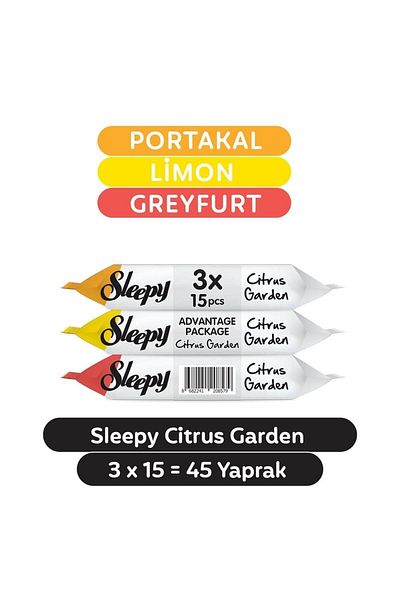 Sleepy Citrus Garden Pocket Wipes 3x15 (45 Sheets) X 2 PCS