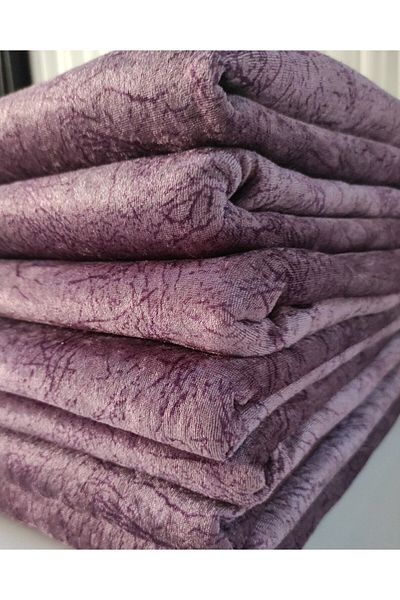 Selçuklu Tekstil Bright Lilac Vein Patterned Sponge Non-Slip Sofa Sofa Bed Cover