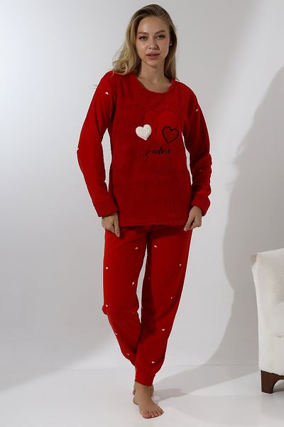 Wordex Set de pijamale pentru femei Fwn 5005 Plush Welsoft Fleece Winter Soft