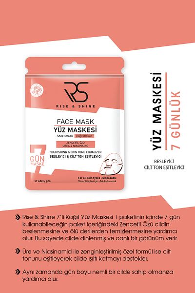 Rise & Shine Paper Face Mask - Pack of 7