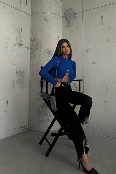 lovebox Жіночий трикотажний топ з капюшоном і каменем 23W50011