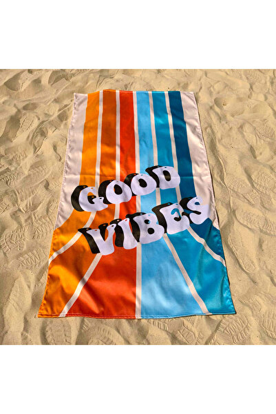 The Lucid Lab Good Vibes / Ρετρό πετσέτα παραλίας