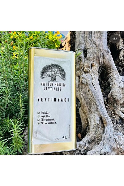 Nahide Hanım Zeytinliği 2022 Olgun Hasat Soğuk Sıkım 5Lt Zeytinyağı