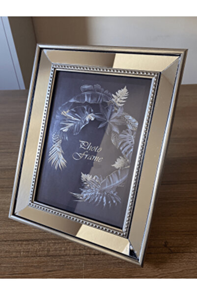 BELLARTE Gümüş Renk Çerçeveli Aynalı Şık Tasarımlı Fotoğraf Çerçevesi 18x24