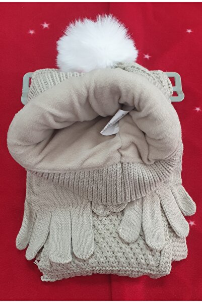 Kitti KITTI SCARF BEANIE GLOVES SET 9-15 YEARS GIRL WITH FLEECE INSIDE