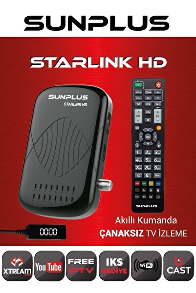 sunplus STARLINK HD UYDU ALICISI FULL HD 1080P TV & UYDU TEK KUMANDA